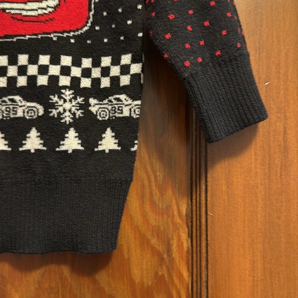 Disney Cars Lighting McQueen Red and Black Christmas Sweater - Picture 5 of 7